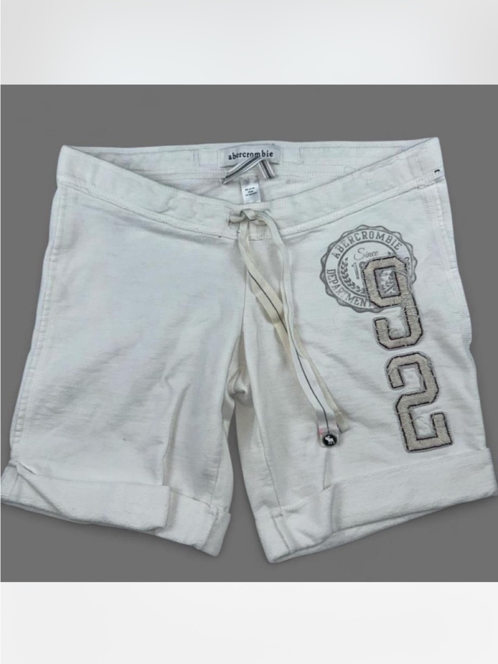 Abercrombie & Fitch White Drawcord Women's Bermuda Shorts
